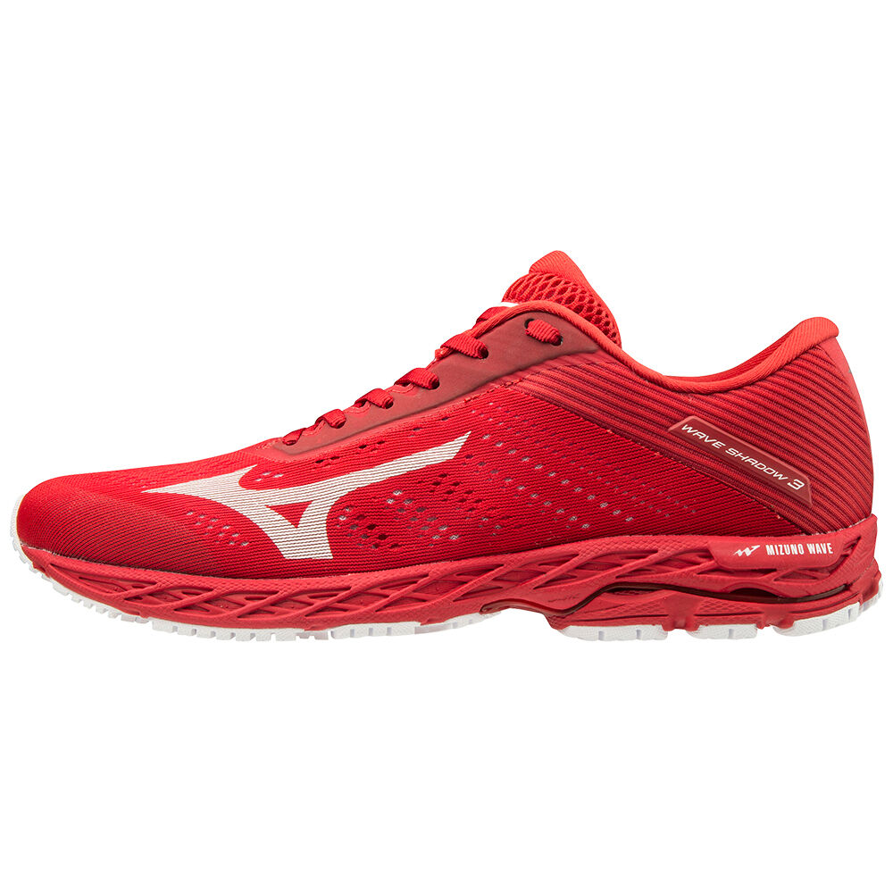 Mizuno WAVE SHADOW 3 - Erkek Koşu Ayakkabısı - Kırmızı/Beyaz Türkiye (LJGZYK-823)